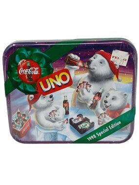 Vtg 1998 Special Ed. Coca-Cola UNO Set Polar Bears Sealed Cards/ Directions #S5